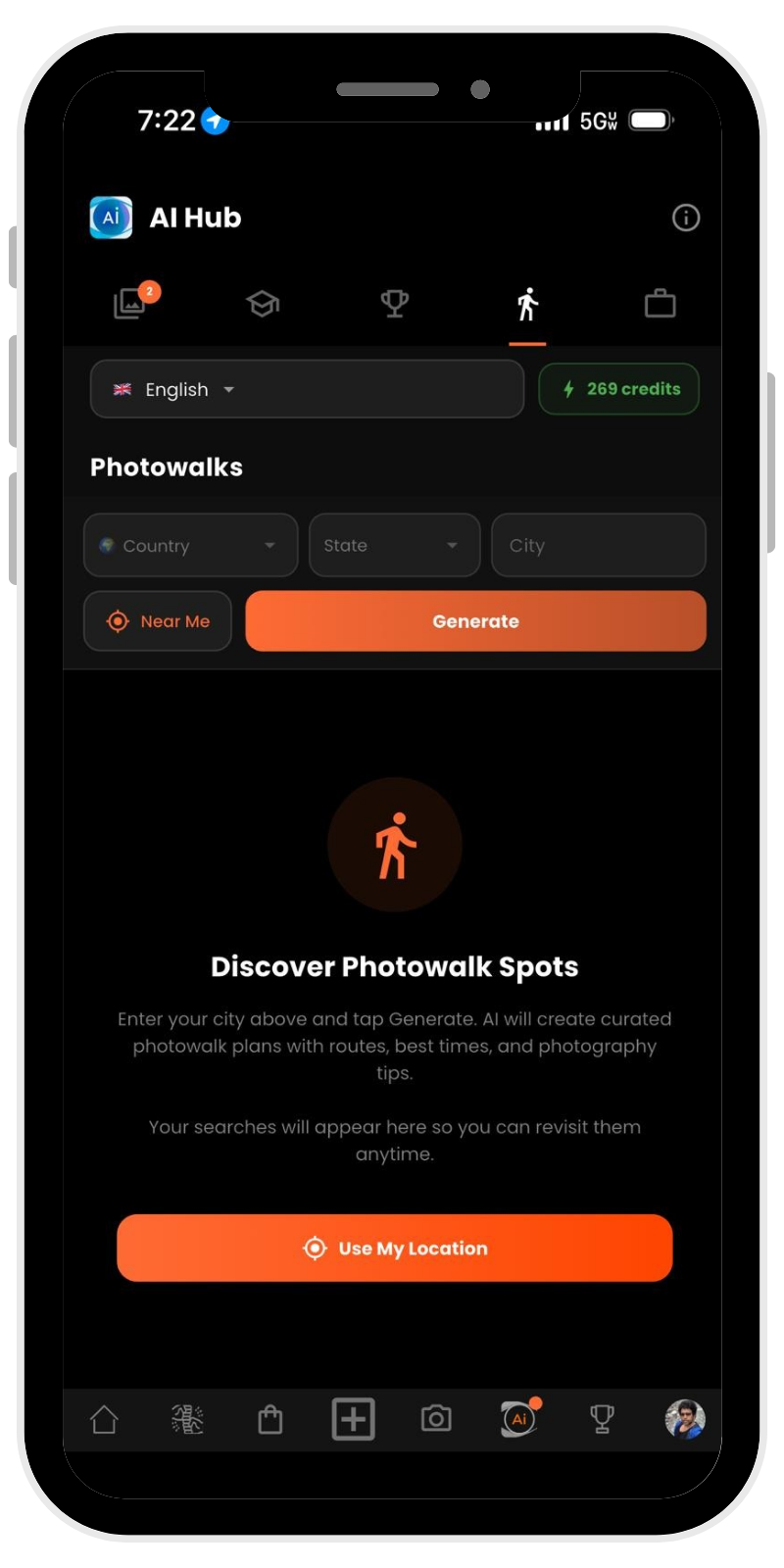 Framez app profile